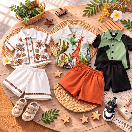 2-Pc Designer Graphic (Combo Pack Of 3) Baby Set For Boy.