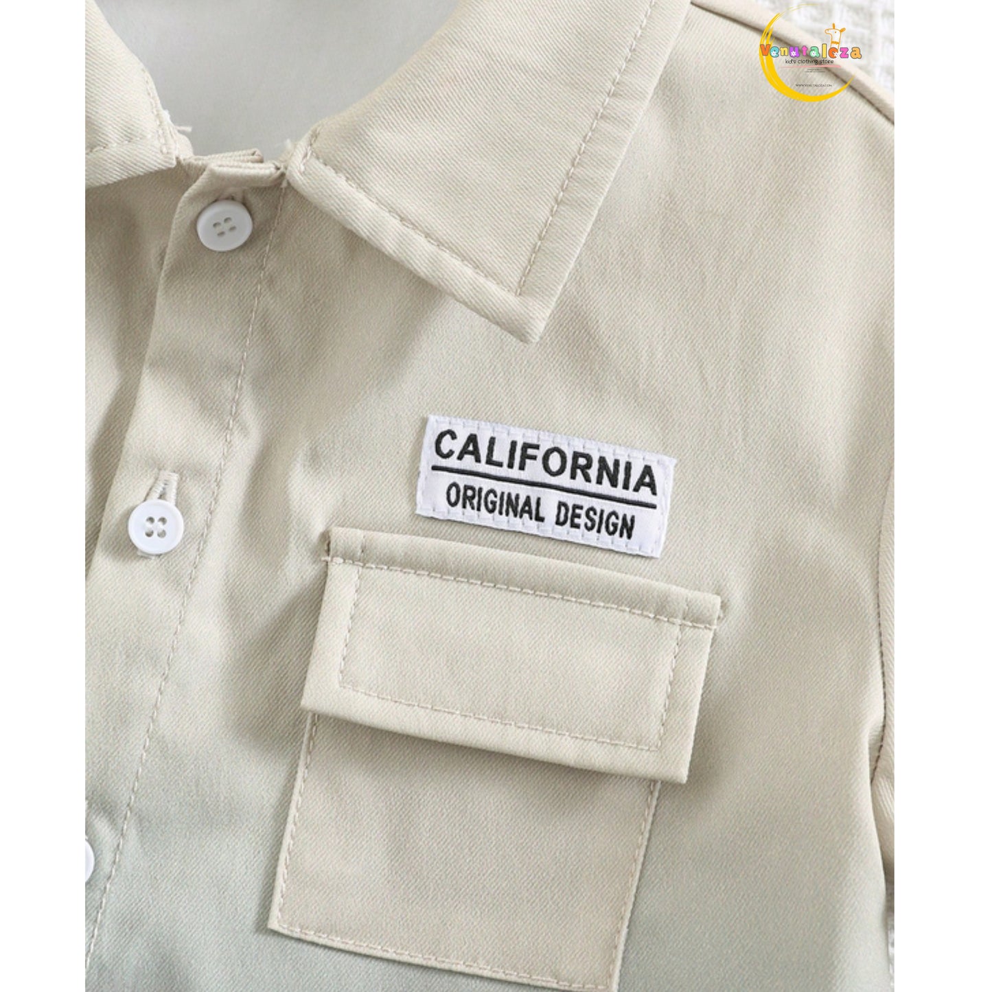 Baby Ombre Dyed Short Sleeve Shirt With Shorts Set For Boys.