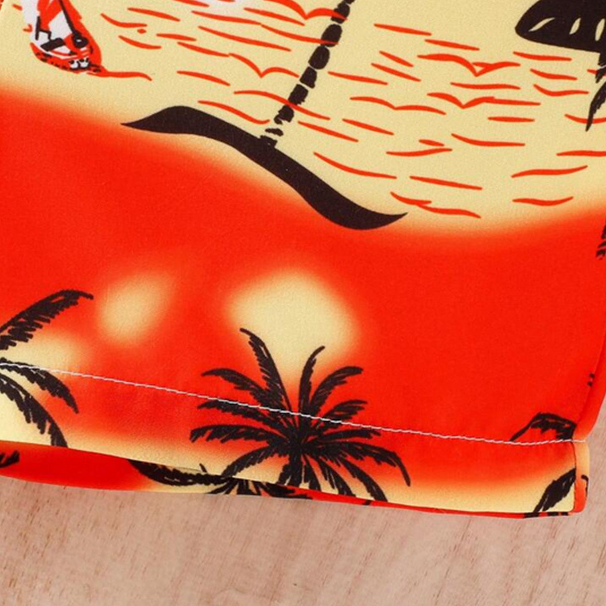 Venutaloza Stylish Kid's Sunshine Tropical Print Shirt & Shorts Without tee Two Piece Set.