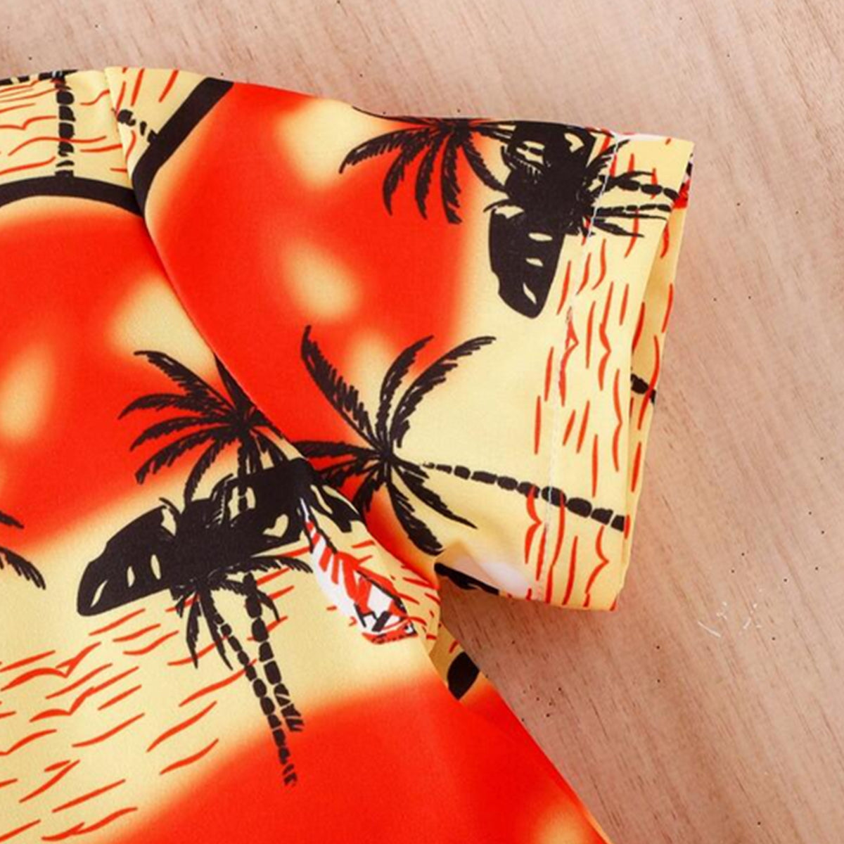 Venutaloza Stylish Kid's Sunshine Tropical Print Shirt & Shorts Without tee Two Piece Set.