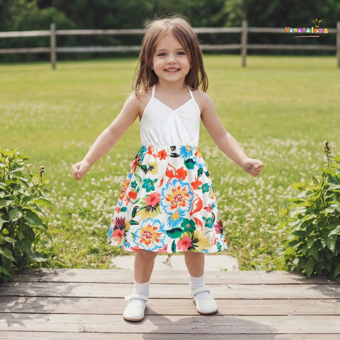 Girls Stylish Floral Tunic Designer Frocks_ Dress for Baby Girl.