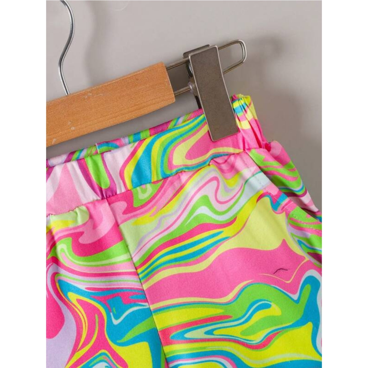 Venutaloza Kids Fluid & Slogan Graphic T-Shirt & Shorts Two Piece Set For Boys.