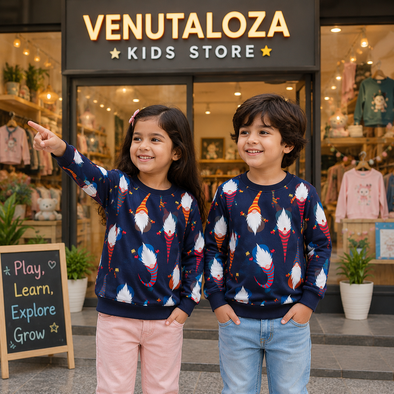 Venutaloza Full Sleeve Round Nick Sewing Patterns Stripe Tee T-Shirt For Baby Girl's.