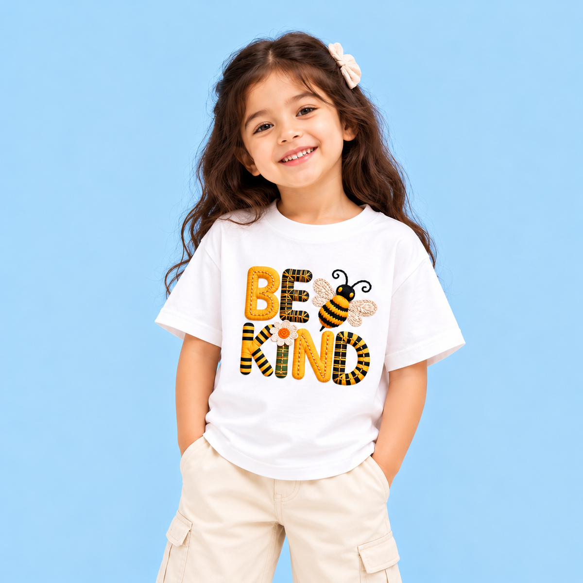 Venutaloza Organic COTTON Be Kind Print Round Neck Half Sleeve T-Shirt for Unisex.