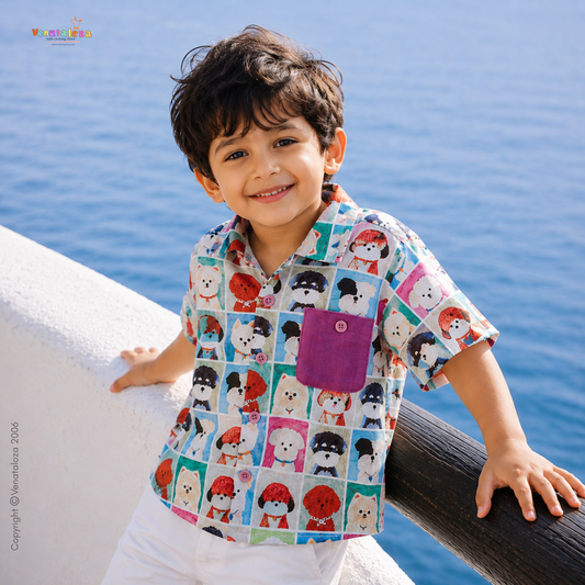 Venutaloza Kids Cartoon Character Shirt For Boy.