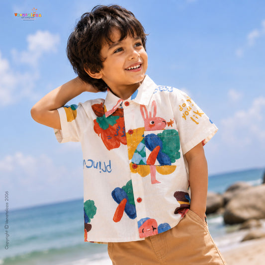 Venutaloza New Style Kids Short Sleeve Shirt For Boy.
