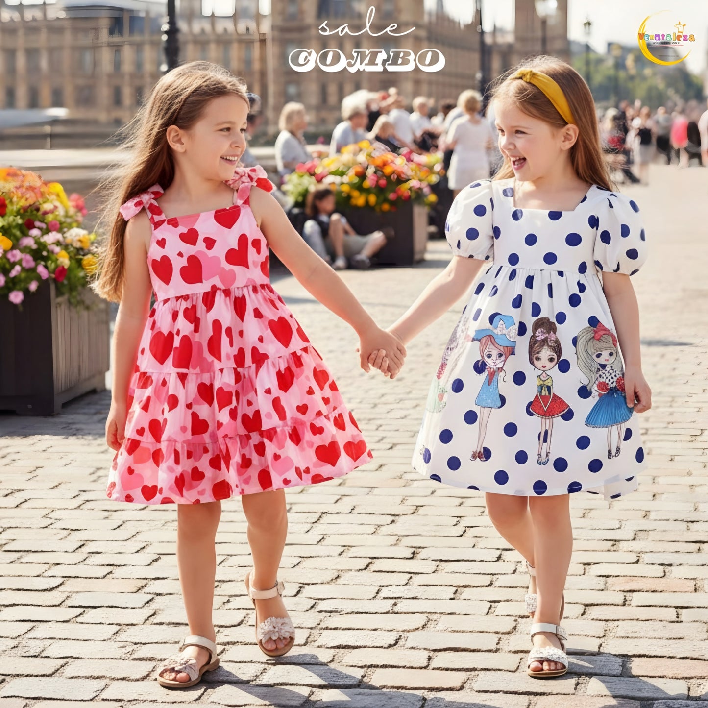 Girl's Designer Frocks & Dresses (Combo Pack Of 2) for Kids.
