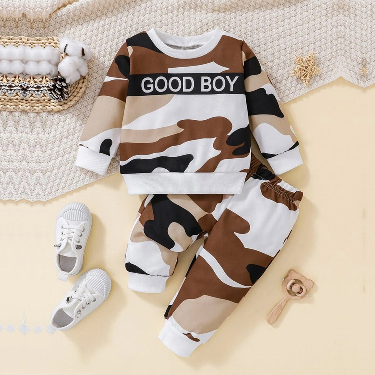 Venutaloza Stylish Baby Set Good Boy & Colorblock Dinosaur  & Boys Letters (Combo Pack Of 3) T-Shirt & Pants.