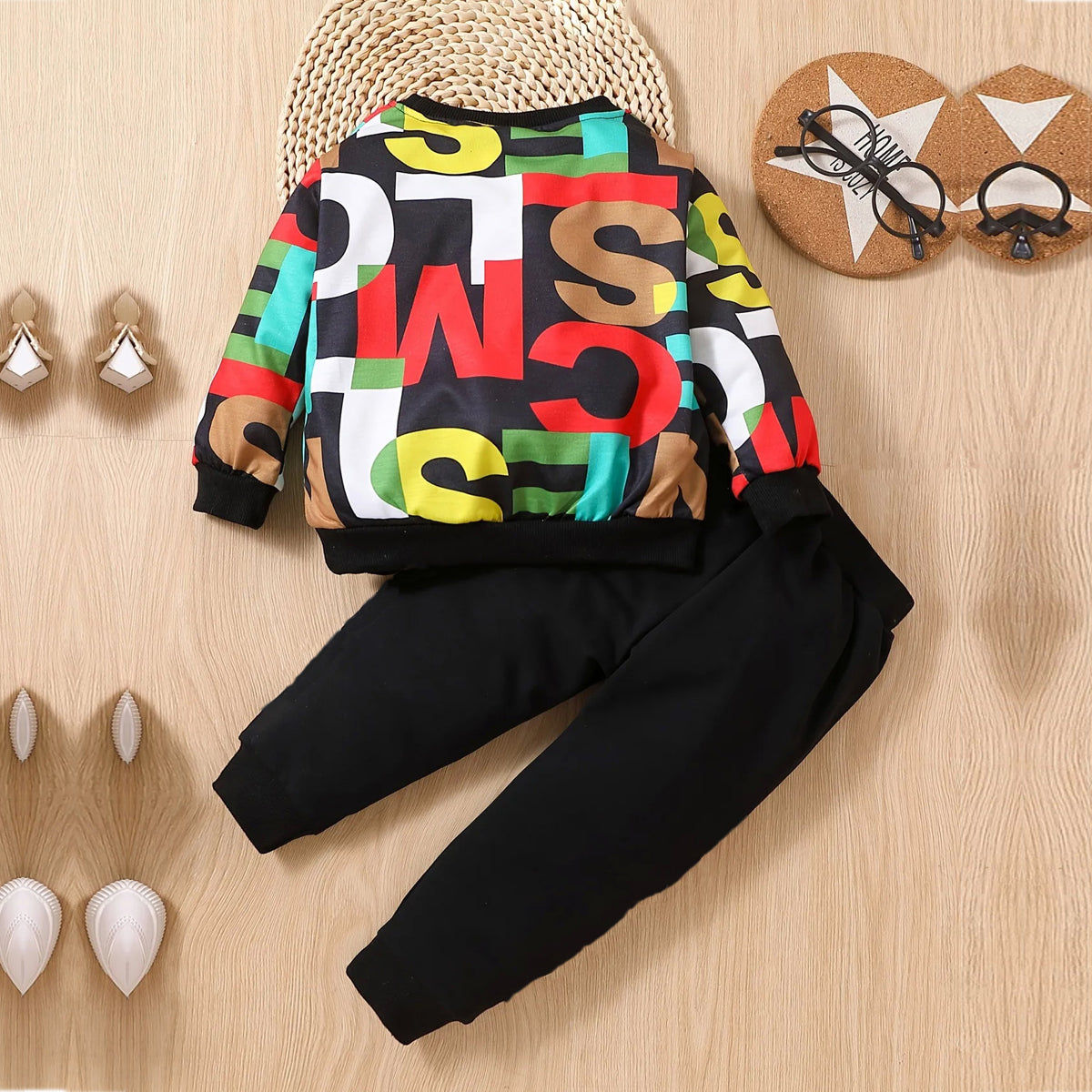 Venutaloza Stylish Baby Set Mini Boss & Letter Graphic & Multi Graphic (Combo Pack Of 3) T-Shirt & Pants.