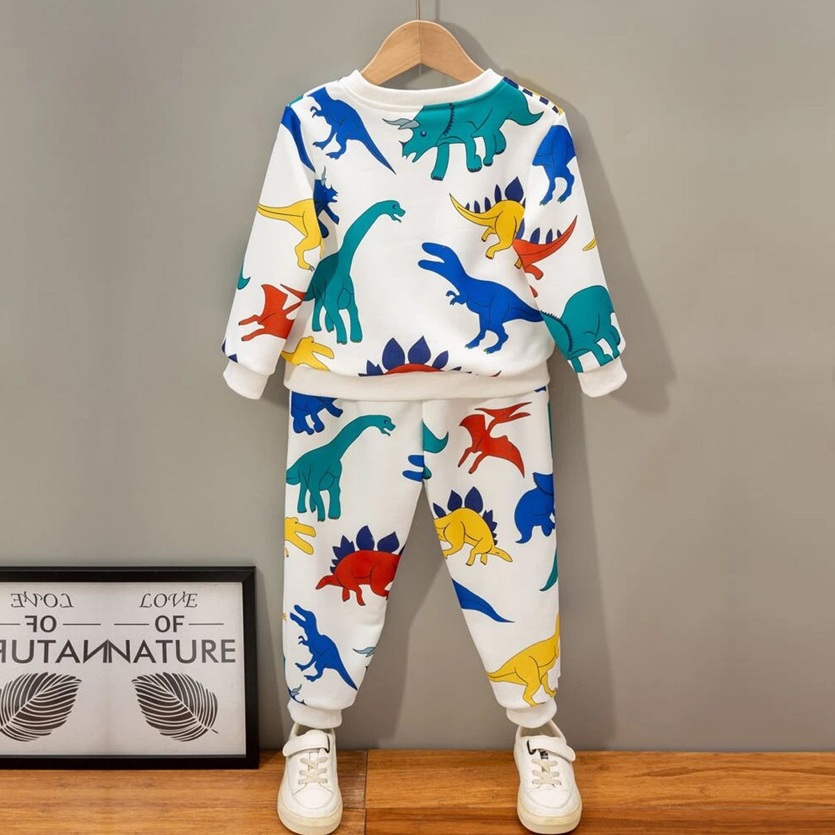Venutaloza Stylish Baby Set Dinosaur Animal & Truck Fleece &  Round Neck Cartoon (Combo Pack Of 3) T-Shirt & Pants.