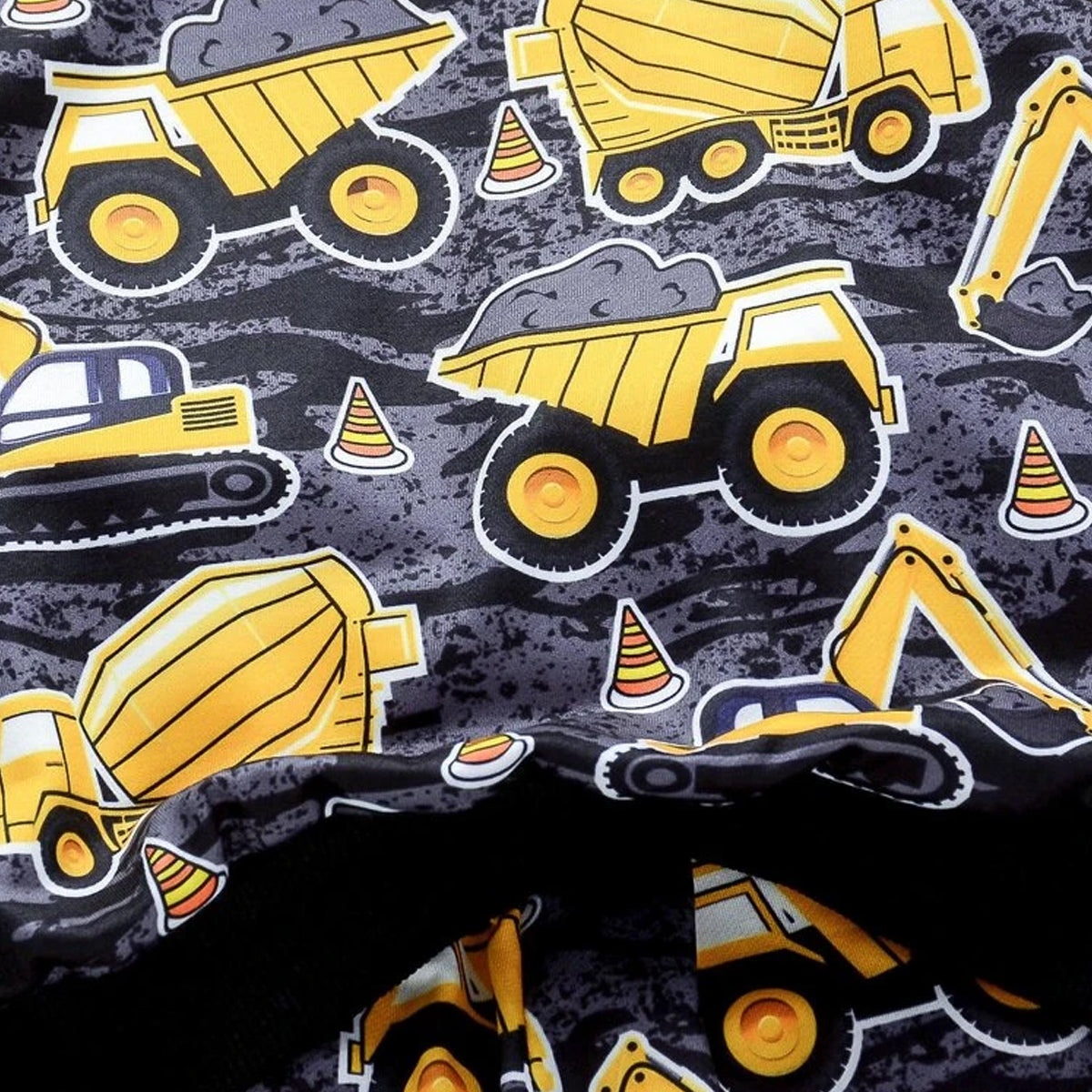 Venutaloza Baby Boys Working Car Vehicles Pullover Print T-shirt & Pants..