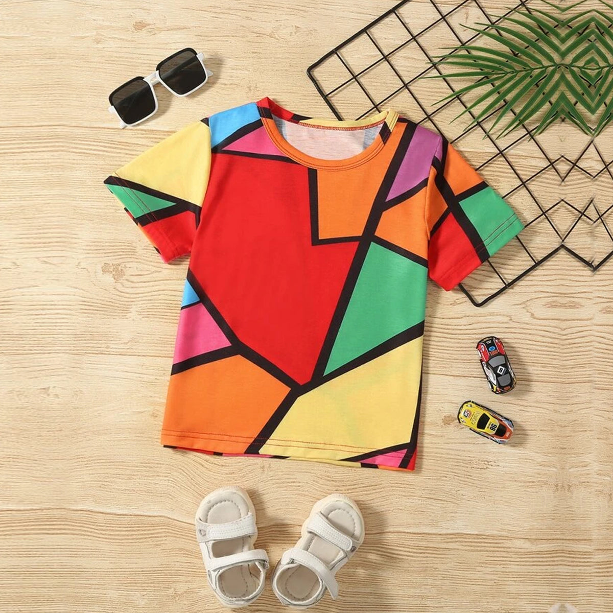 VENUTALOZA Boy's Plus Color Block & Round Neck Stripe (Combo Pack of 2) T-shirt For Boys & Girls..