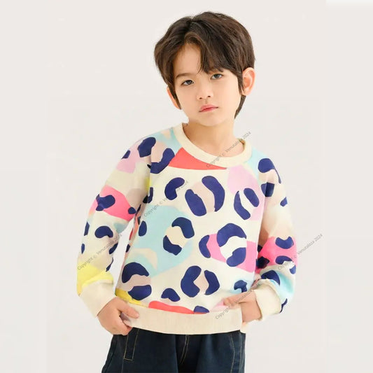 Venutaloza Autumn Solid Plus Color Block T-Shirt For Boy's & Girl's..