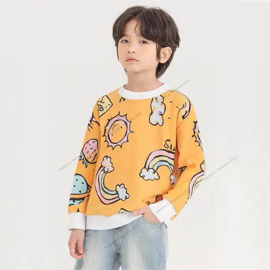 Venutaloza Toddler Boy's Rainbow Graphic Full Sleeve T-Shirt For Boy's & Girl's...