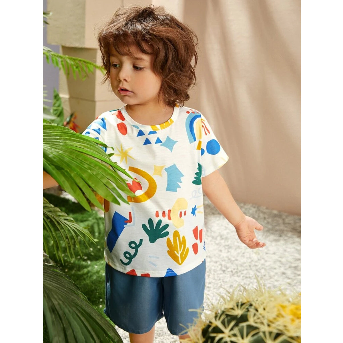 VENUTALOZA Boy's Letters Graphic & Cartoon Graphic (Combo Pack of 2) T-shirt For Boys & Girls..