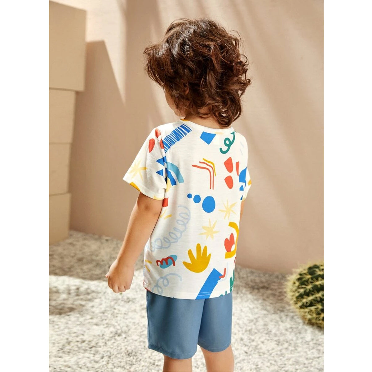 VENUTALOZA Boy's Letters Graphic & Cartoon Graphic (Combo Pack of 2) T-shirt For Boy's.