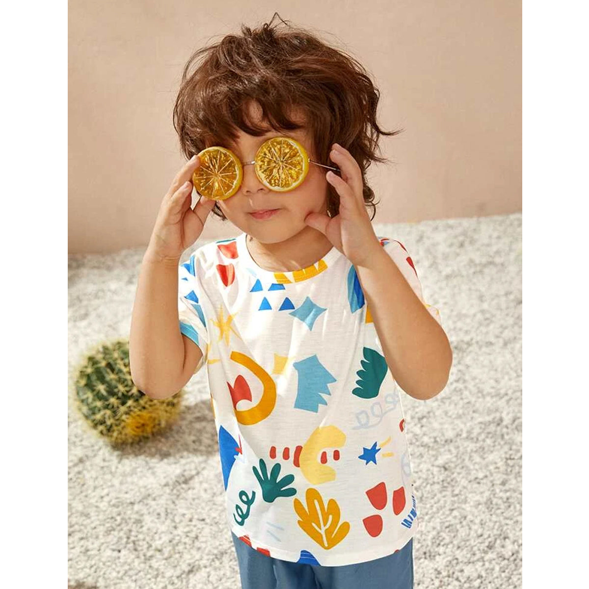 VENUTALOZA Boy's Letters Graphic & Cartoon Graphic (Combo Pack of 2) T-shirt For Boys & Girls..