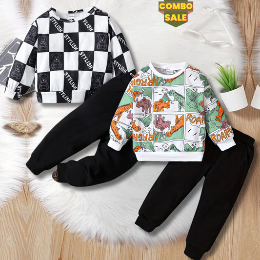 Venutaloza Baby Set Graphic Print_Cami & Color-Block Letter (Combo Pack Of 2) T-shirt & Pants.