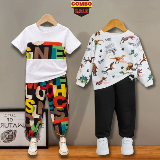 Venutaloza Baby Set Letter Graphic Print_Cami & Multi (Combo Pack Of 2) T-Shirt & Pants.