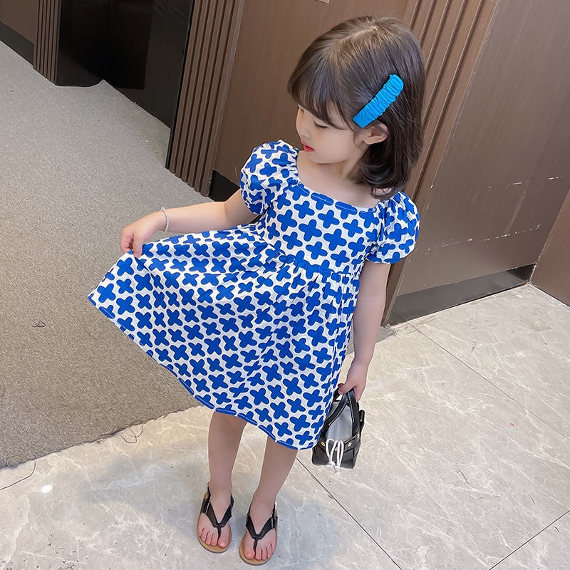 Baby Girl Cotton Blue Mark Designer Frocks & Dresses for Kids.