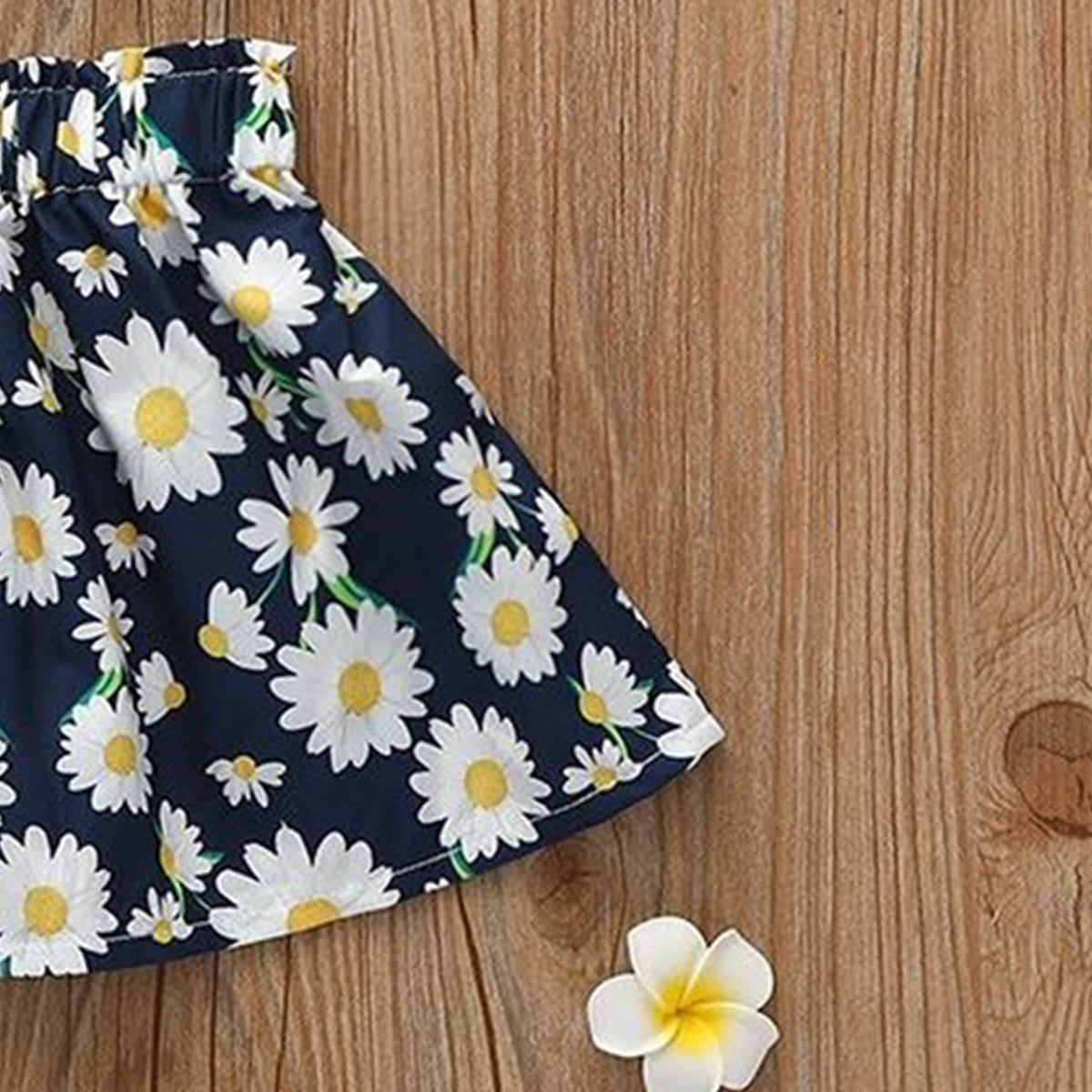 Venutaloza Toddler Girls Floral Print Elastic Waist Skirt.,
