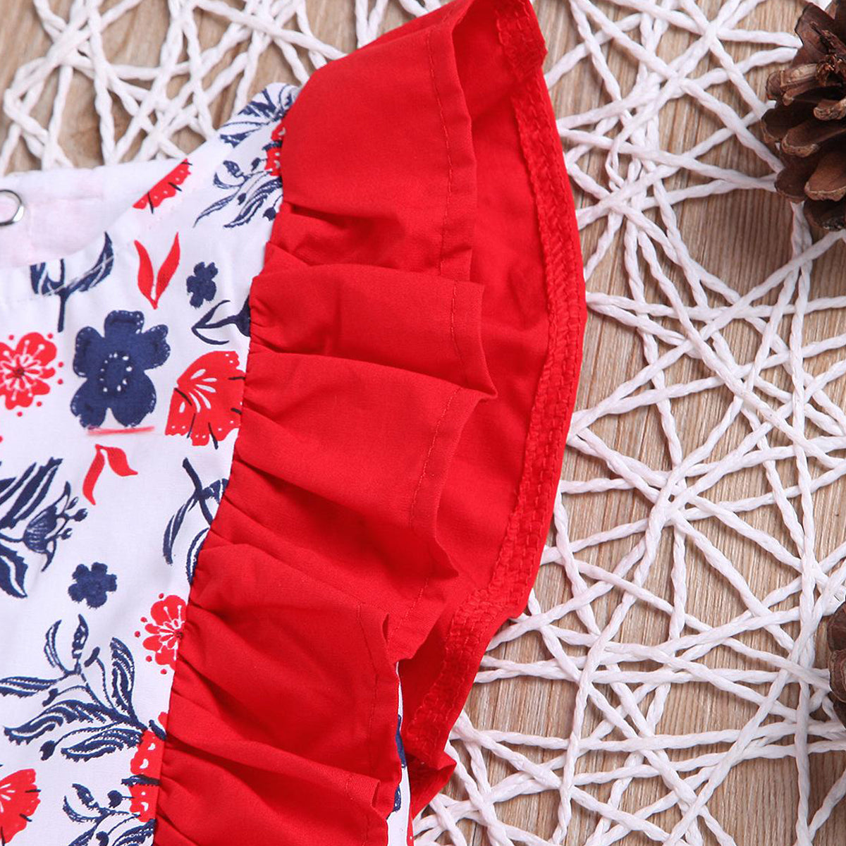 BabyGirl's Cotton Red Designer Frocks & Dresses for Kids.