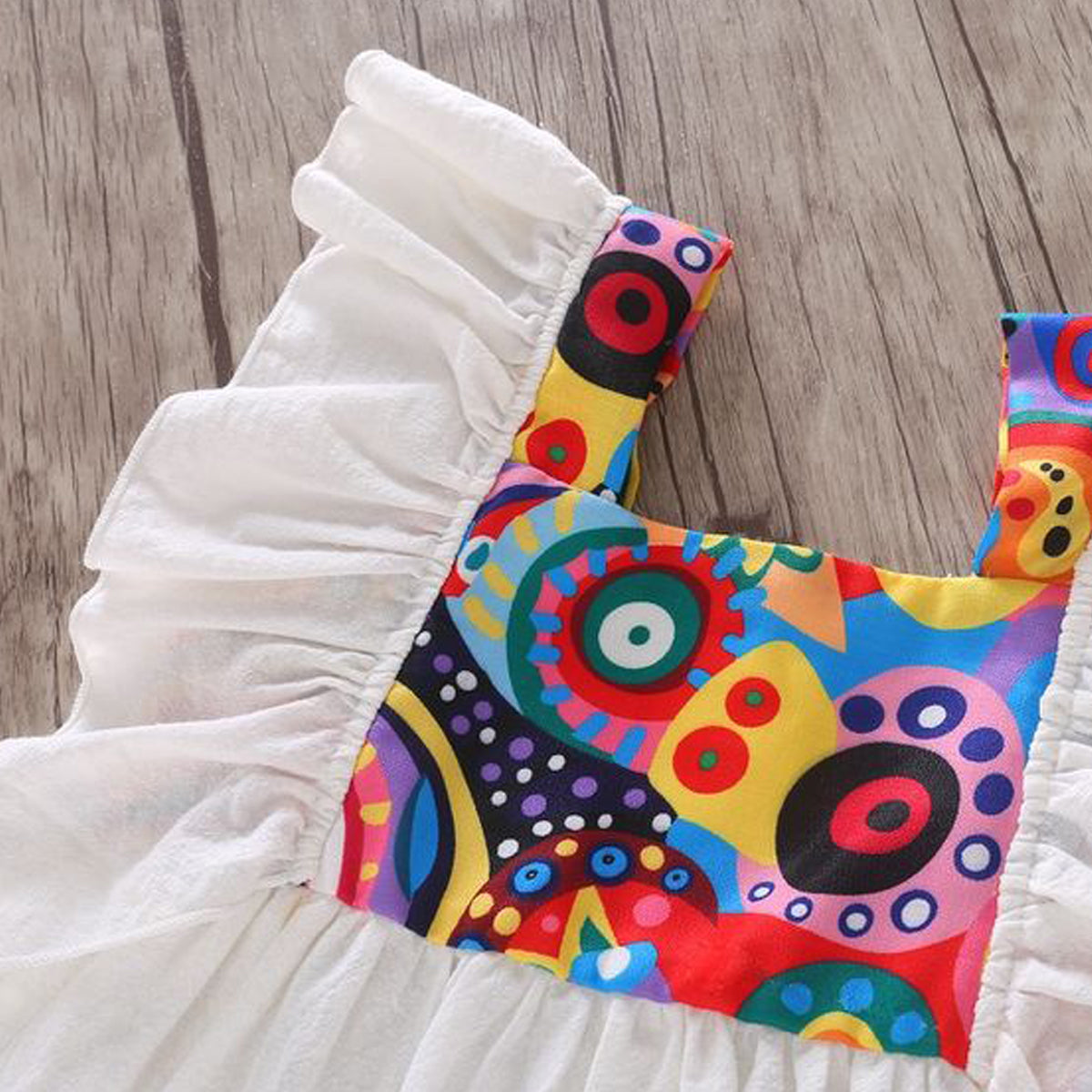 BabyGirl's Cotton White-Pocket Designer Frocks & Dresses for Kids.