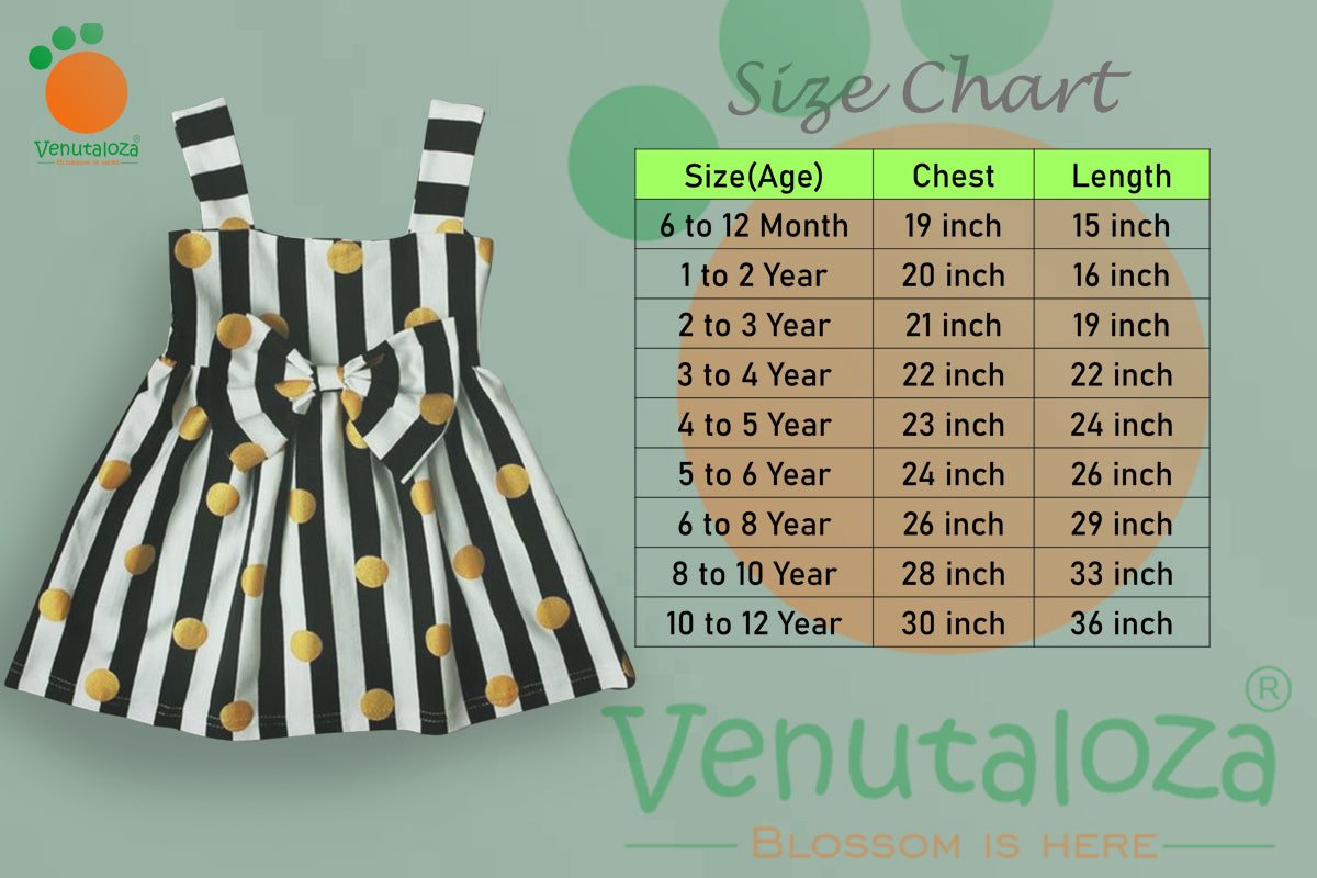 BabyGirl's Cotton Black Line Stylish Frocks & Dresses for Kids.