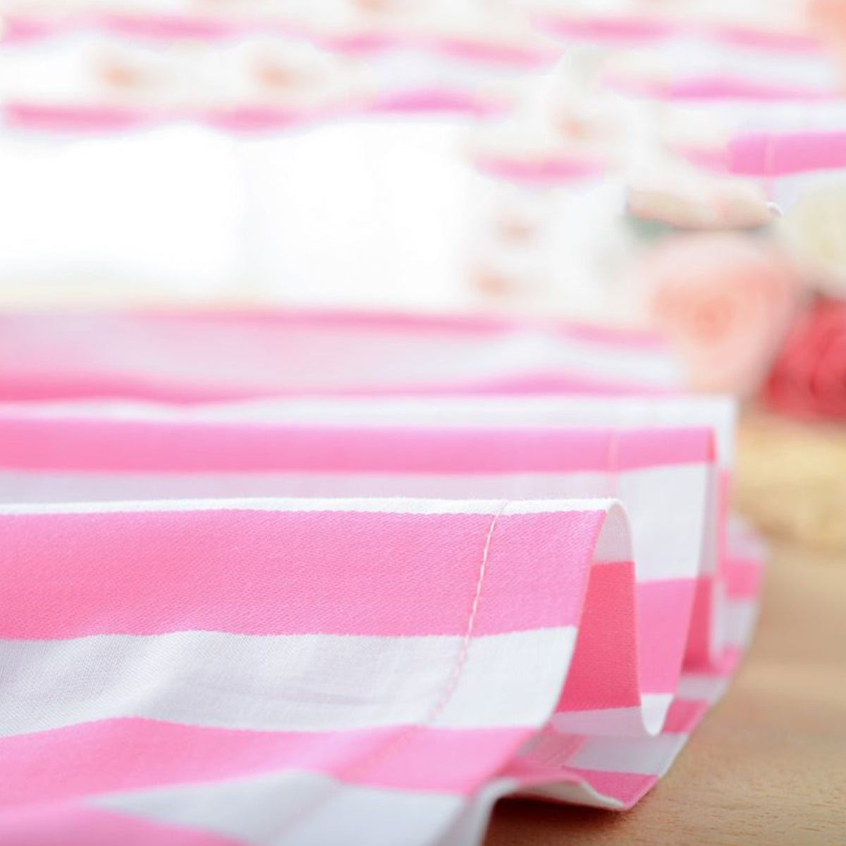 BabyGirl's Cotton Pink Line Stylish Frocks & Dresses for Kids.