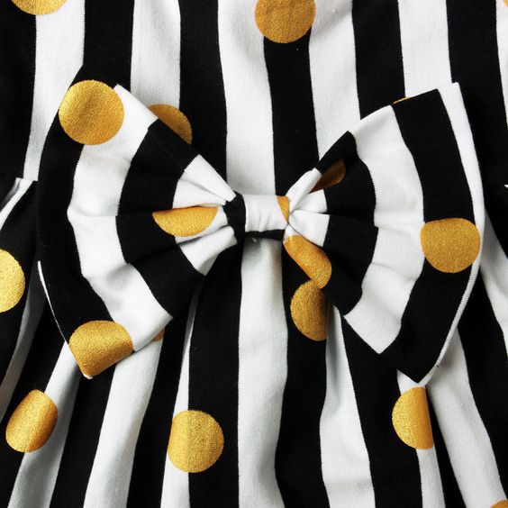 BabyGirl's Cotton Black Line Stylish Frocks & Dresses for Kids.