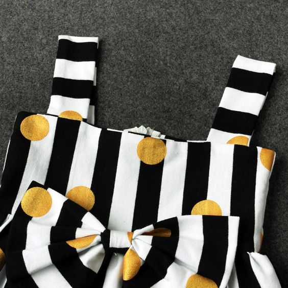 BabyGirl's Cotton Black Line Stylish Frocks & Dresses for Kids.