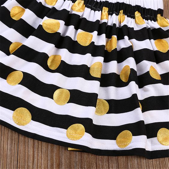 BabyGirl's Cotton Black Line Stylish Frocks & Dresses for Kids.
