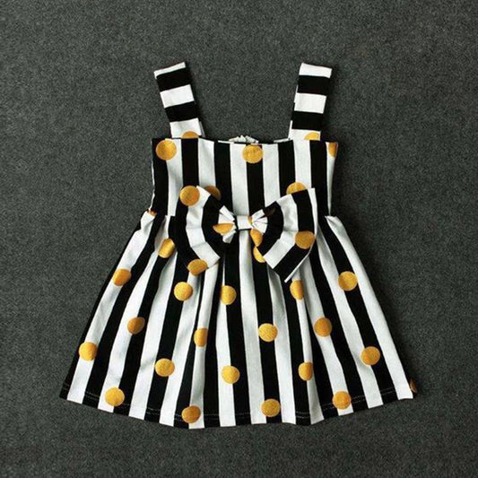 BabyGirl's Cotton Black Line Stylish Frocks & Dresses for Kids.