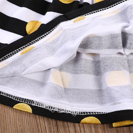 BabyGirl's Cotton Black Line Stylish Frocks & Dresses for Kids.