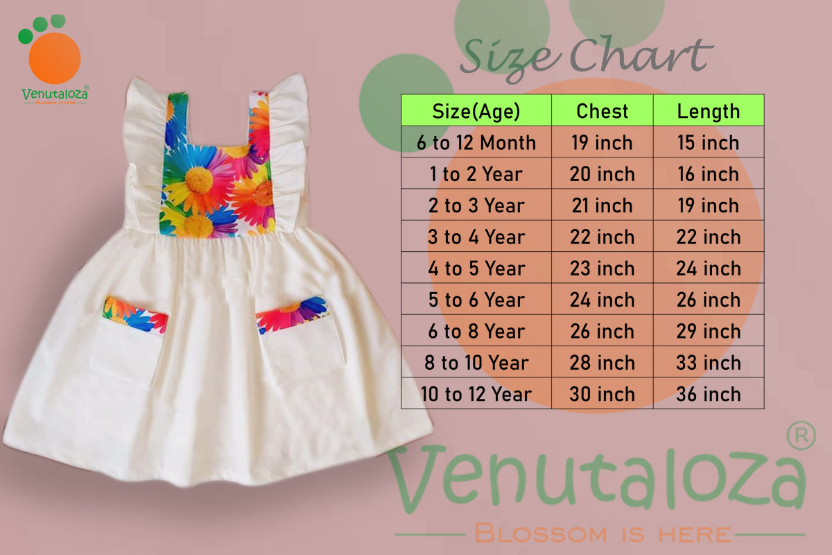 BabyGirl's Stylish Cotton White-Pocket Frocks & Dresses for Kids.