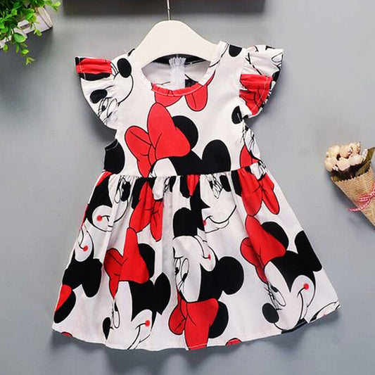 Kids New Fashion Cartoon Minnie Mouse Frock&Dress for Baby Girls.
