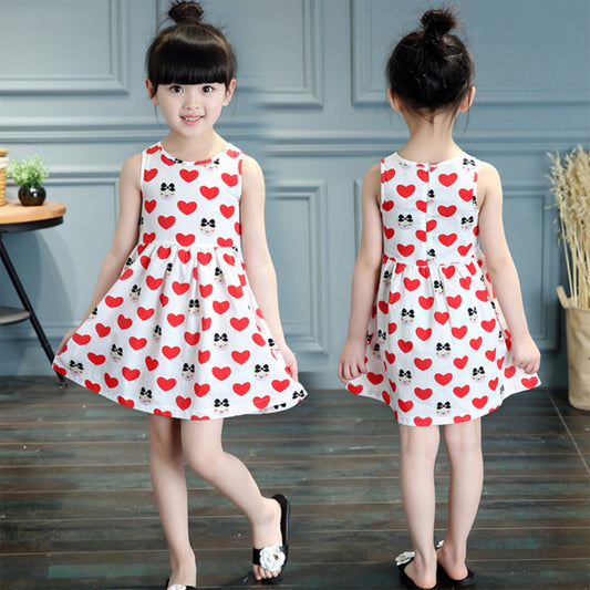 Princess BabyGirl's Cotton Heart Micky Cartoon Designer Frocks & Dresses for Kids.