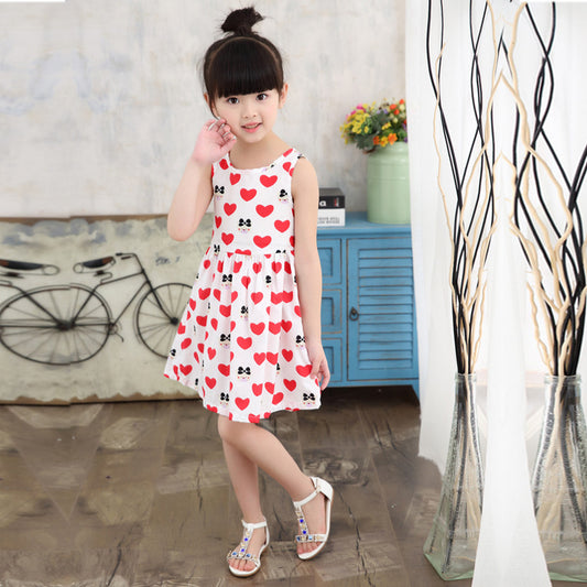 Princess BabyGirl's Cotton Heart Micky Cartoon Designer Frocks & Dresses for Kids.