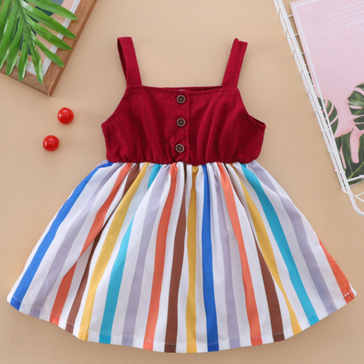 Kids Stylish Designer Red Lining Frock & Dresses for Baby Girl.