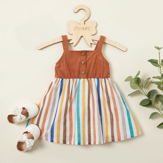 BabyGirl's Princess Stylish Cotton Grey Lining Designer Frocks & Dresses for Kids.