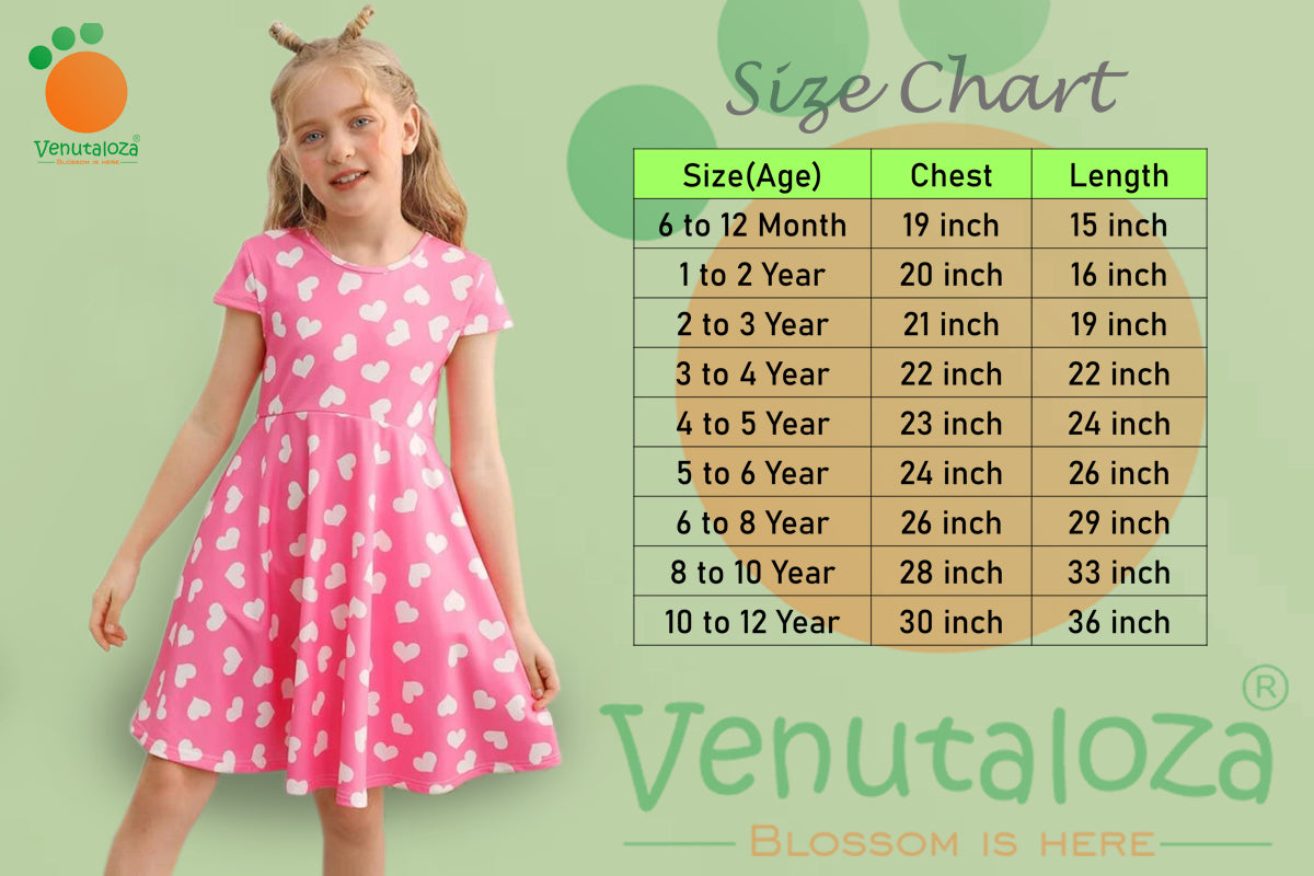 Stylish BabyGirl's Cotton  Pink Heart Designer Frocks & Dresses for Kids.