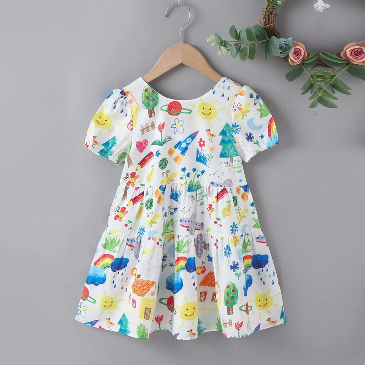 Venutaloza BabyGirl's Stylish Cotton Designer Pencil Drowing Frocks ...