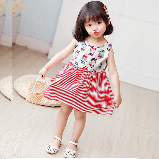 BabyGirl's Stylish Cotton Barbie doll-Lining Designer Frocks & Dresses for Kids.
