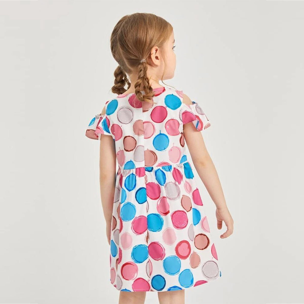 Kids New Fashion Multicolor Round Frock & Dress for Baby Girls.