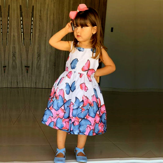 BabyGirl's Cotton Butterfly Stylish Frocks & Dresses for Kids.