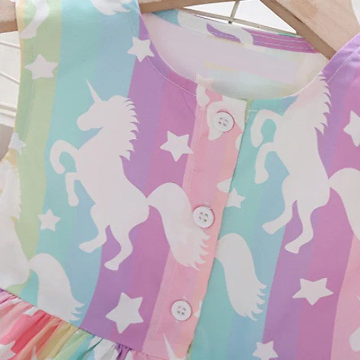 Babydoll New Fashion Horse Multicolor Line Frock & Dress for Baby Girls.