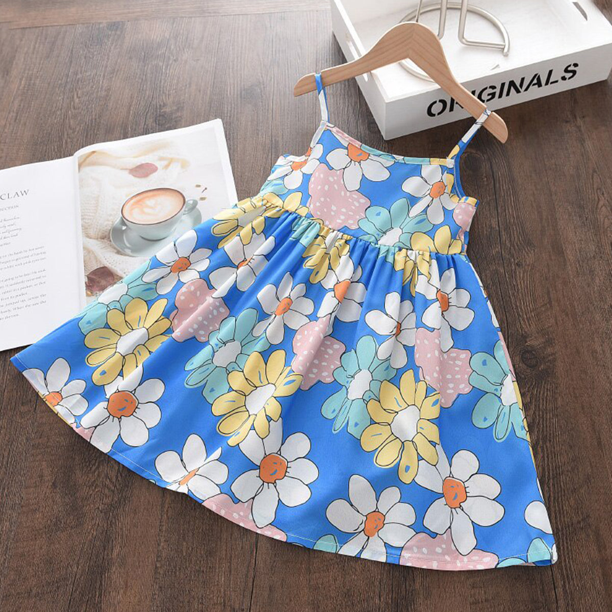 Toddler BabyGirl Cotton Floral Cami Designer Frocks & Dresses for Kids.