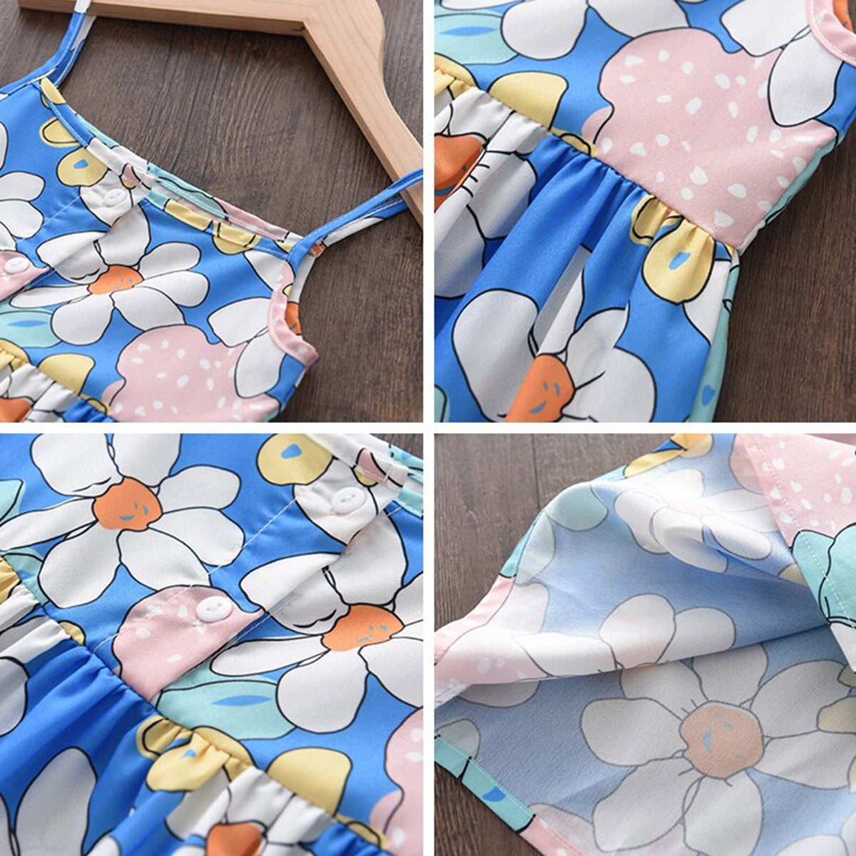 Toddler BabyGirl Cotton Floral Cami Designer Frocks & Dresses for Kids.