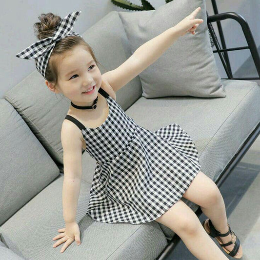 Babydoll Stylish Colorfull White_Black Designer Midi Frock_Dresses for Baby Girl.