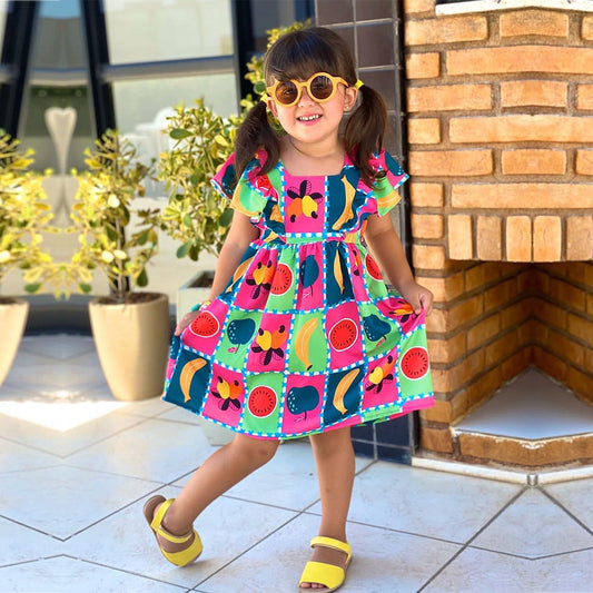 Venutaloza Toddler Girls Stylish Fruit Designer Frock & Dresses for BabyGirls.